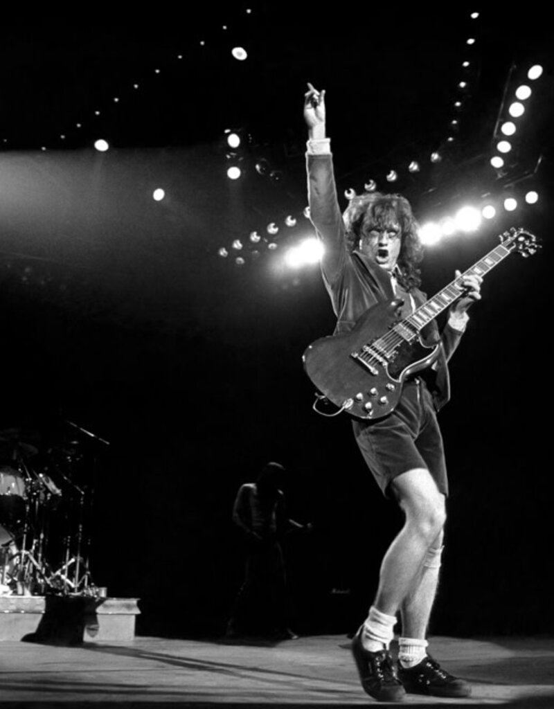 Goldsmith AC/DC, Angus Young, NYC, 1983 by Lynn Goldsmith