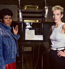 Goldsmith Aretha Franklin & Annie Lennox In Studio, 1985 by Lynn Goldsmith