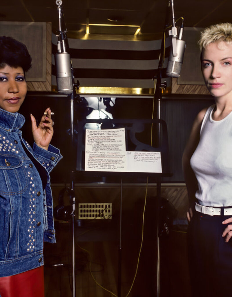 Goldsmith Aretha Franklin & Annie Lennox In Studio, 1985 by Lynn Goldsmith