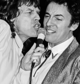 Goldsmith Mick Jagger and Bruce Springsteen 1988 by Lynn Goldsmith