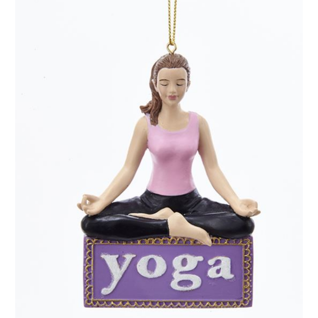 Yoga Girl Ornament For Personalization