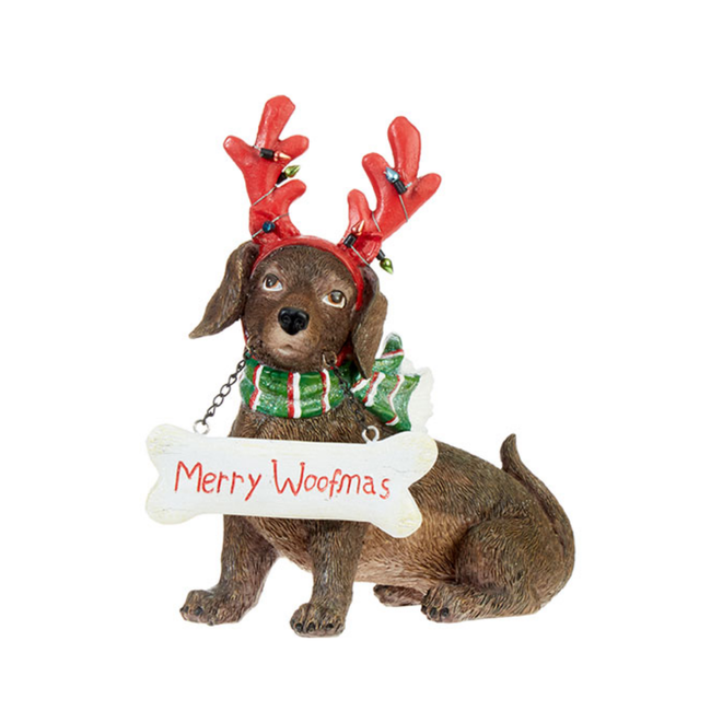8 " DACHSHUND WITH ANTLERS