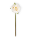 14" White Real Touch Rose Stem Full Bloom