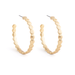 Gold Mini Circle Link Hoop Earrings