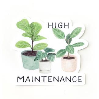 Amy Zhang High Maintenance Plant Sticker