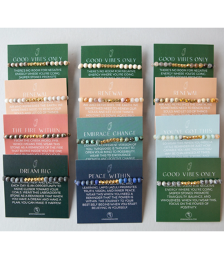 Lenny & Eva 6mm Gemstone Bracelets with Story Card