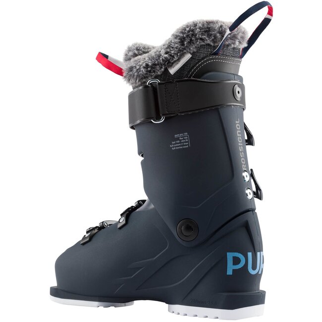 ROSSIGNOL PURE PRO 100 BLUE/BLACK WOMEN ALPINE SKI BOOT 20