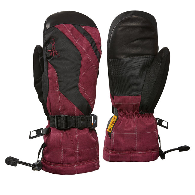 GORDINI DAZZLE LADIES FINGERMITT BORDEAU SOF PLAIN 20