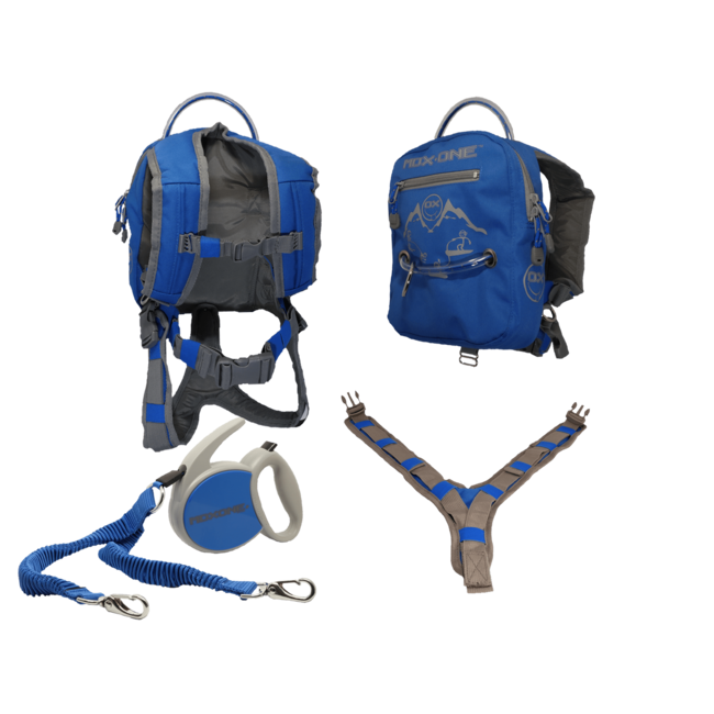 MDXONE OX SNOWBOARD & SKI RETRACTABLE HARNESS FOR KID BLU 20
