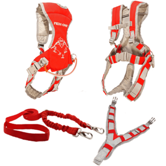 MDXONE MDXONE Mini-OX harnais rétractable pour ski et planche JR rouge