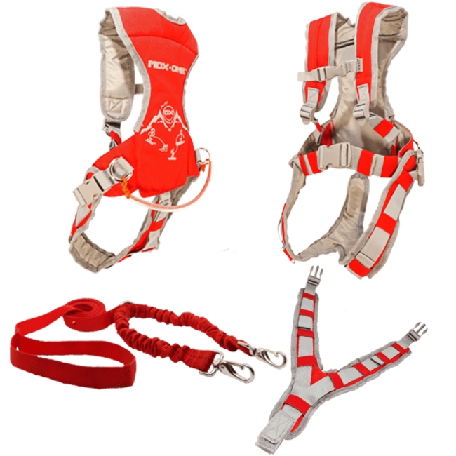 MDXONE MDXONE Mini-OX harnais rétractable pour ski et planche JR rouge