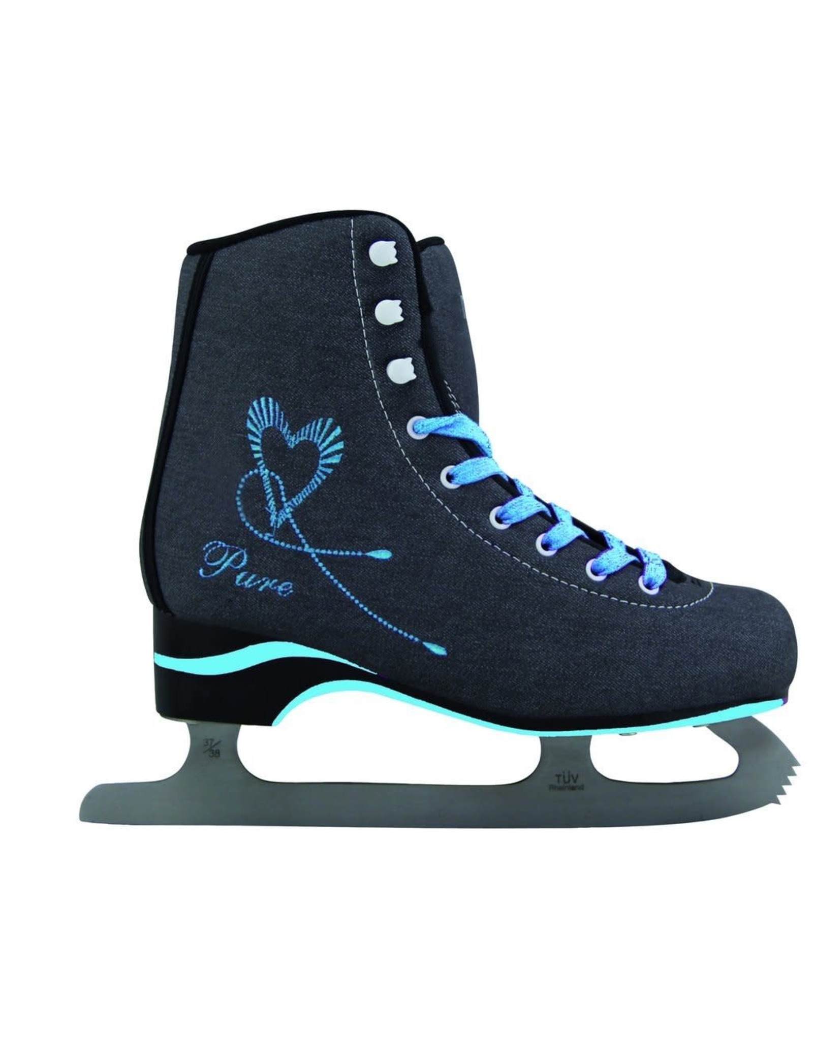 Softmax 736 Patin A Glace Femme Gris Bleu Echo Sports