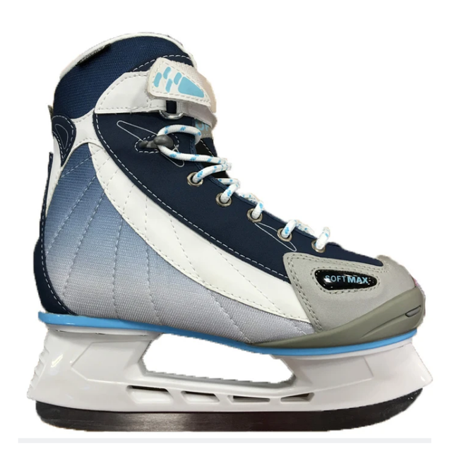 SOFTMAX S-957 women ice skate with Thinsulate blue-white - Echo Sports