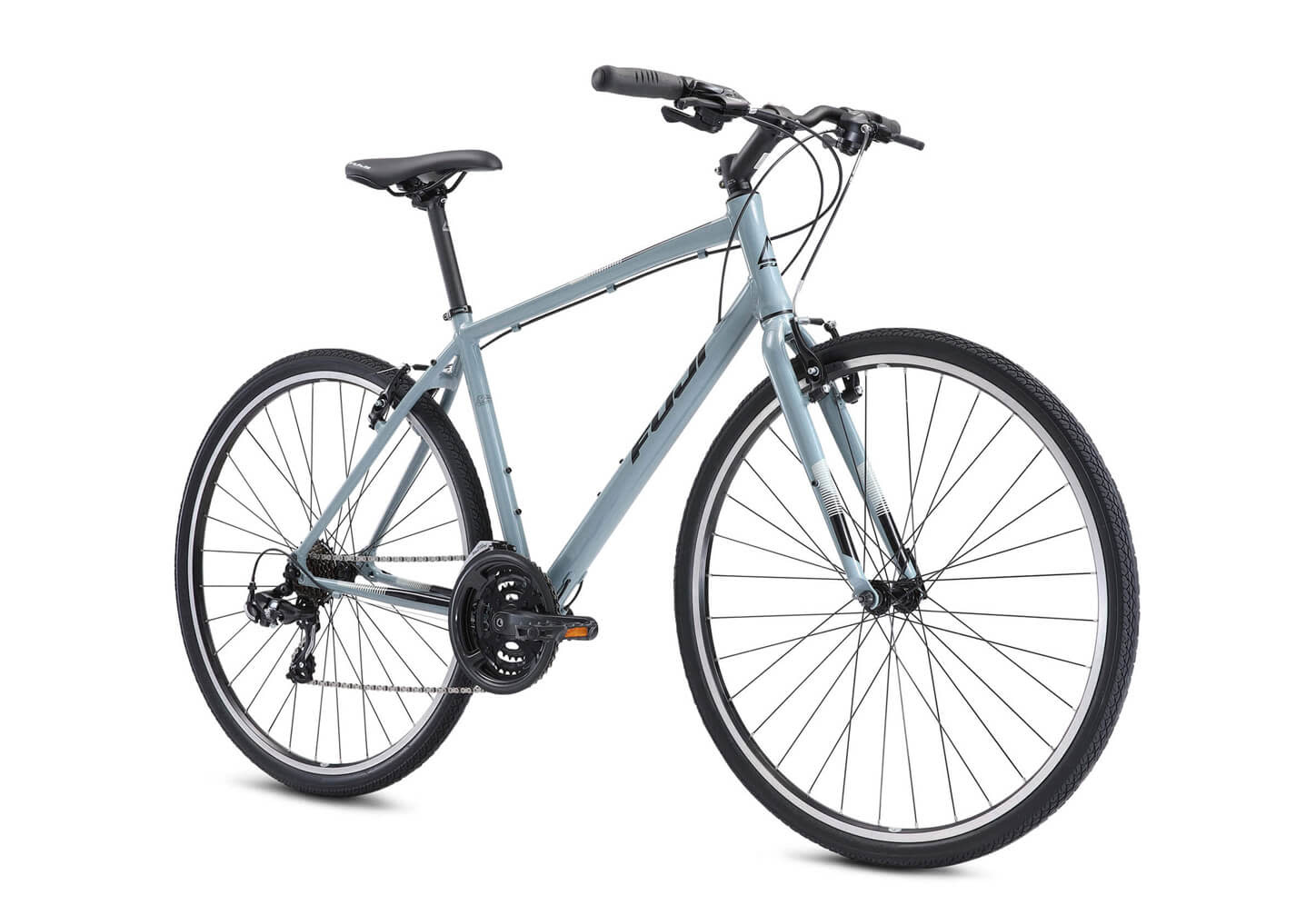 FUJI ABSOLUTE 2.1 COOL GREY HYBRID BIKE 21 Echo Sports