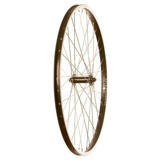Wheel Shop Front wheel axle DM18 / Shimano Tourney HB-TX500 Noir/Inox Argent 26''/559
