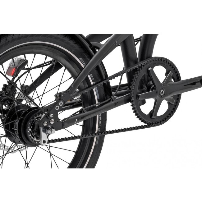 TERN Verge S8I space grey foldable bike with carbon belt drive
