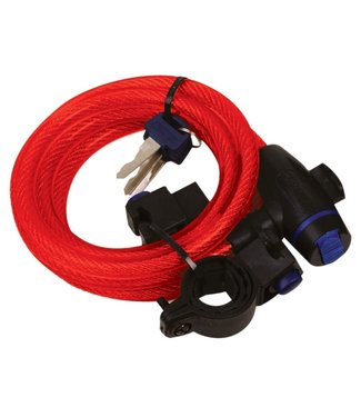 Oxford Oxford Cable Lock rouge cadenas 1.8 m x 12 mm