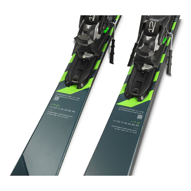 Elan Voyager emx 12 fx FOLDING All-Mountain Ski SR Green 22