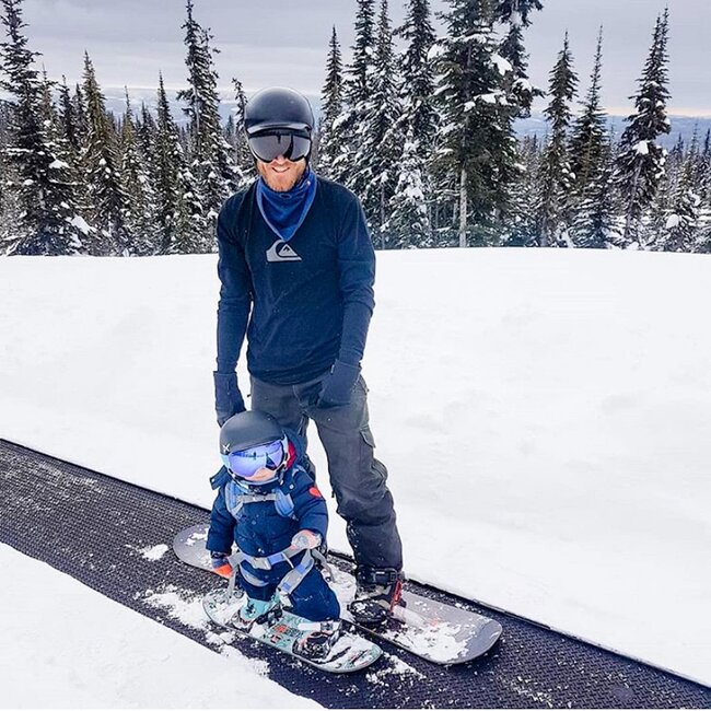 MDXONE OX retractable ski and snowboard harness aqua