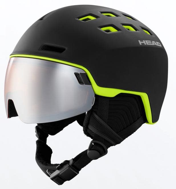 Head Radar casque ski lunette intégrée SR noir-lime - Echo sports