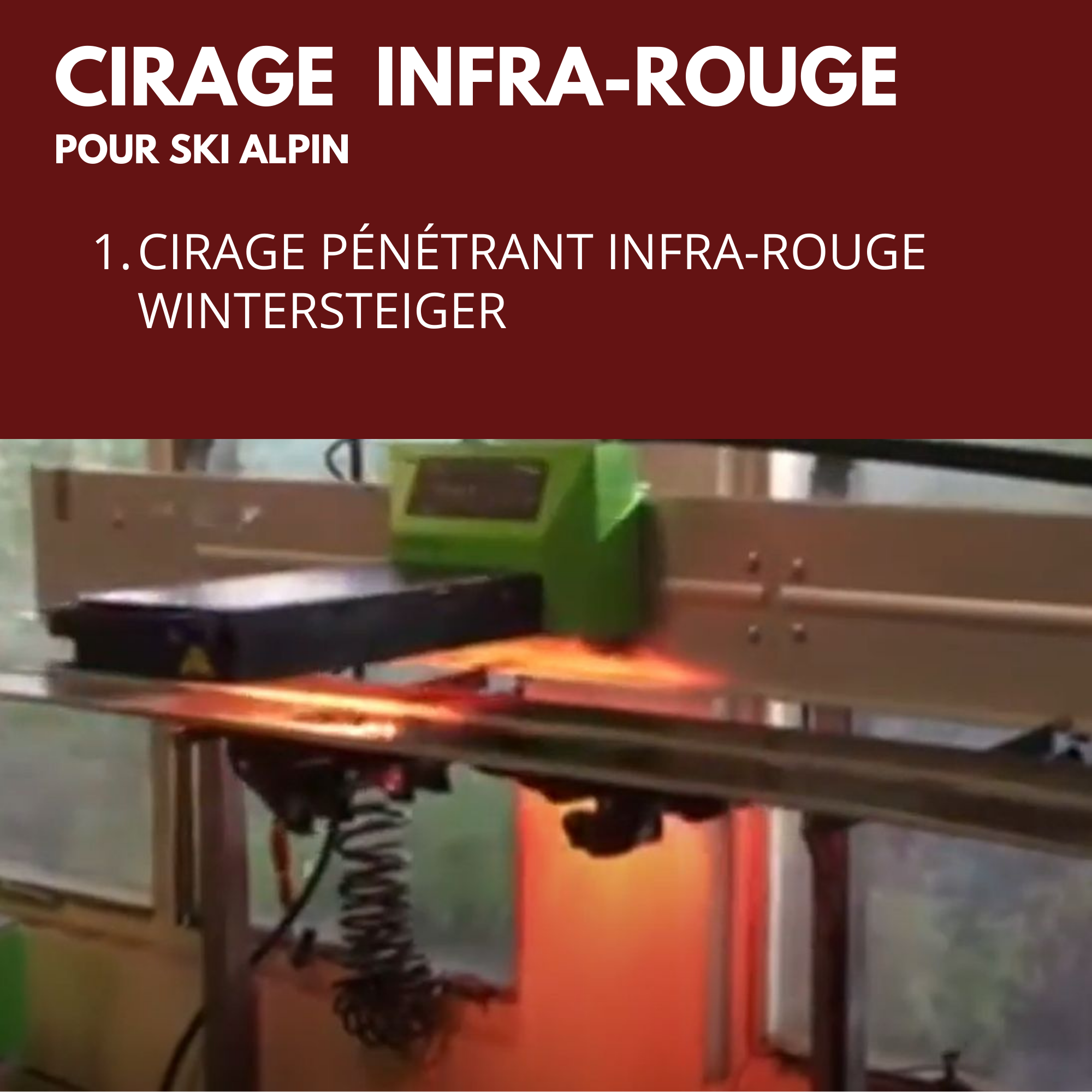 Wintersteiger infrared in deep ski waxing Echo Sports