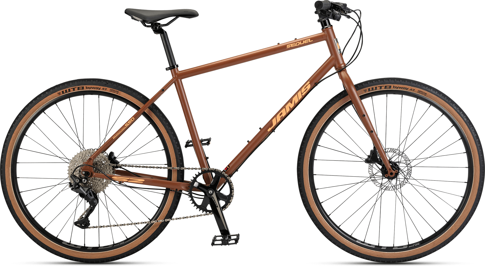 Jamis Sequel S2 mahogany hybrid city bike 650B x Echo Sports