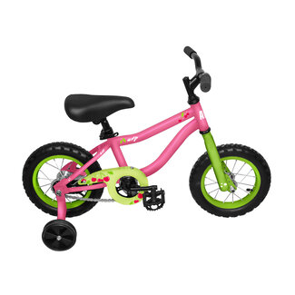 AVP AVP K12 Cerises rose-vert vélo avec roues stabilisatrices fille 12"