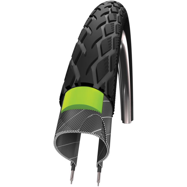 Schwalbe Marathon pneu noir bande réfléchissante, anti-crevaison