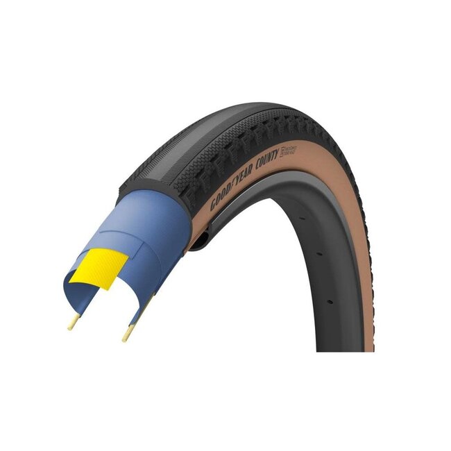 Goodyear County Gravel Ultimate Tubeless Complete beige pneu gravel