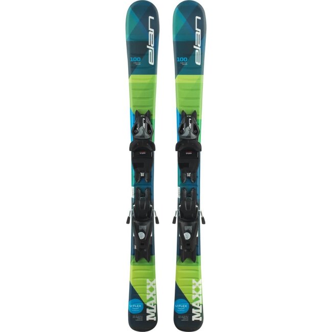 ELAN MAXX QS GREEN/BLUE junior alpine ski with binding