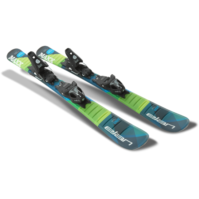 ELAN MAXX QS GREEN/BLUE ski alpin junior avec fixation