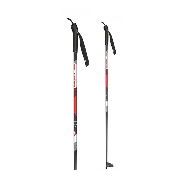 Alpina ST reg adult cross-country ski pole blk-red