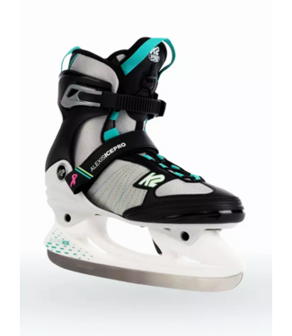 Patins à glace pour femmes au design noir lame en acier look sophistiqué