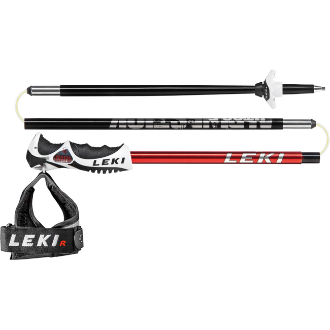 Leki Alpinestick S noir-rouge folding alpine ski pole