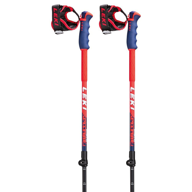 Leki Spitfire Vario S rouge-bleu-noir bâtons alpin sr