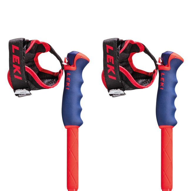 Leki Spitfire Vario S rouge-bleu-noir bâtons alpin sr