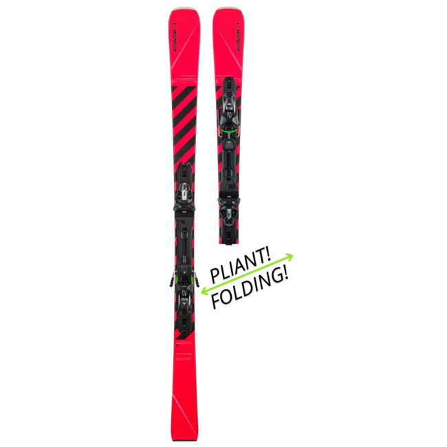 Elan Voyager emx 12 fx Women FOLDING all mountain ski pink 22