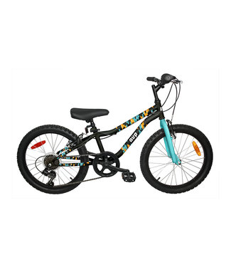 AVP AVP K20 junior bike black-turquoise,  7 speed, 20"