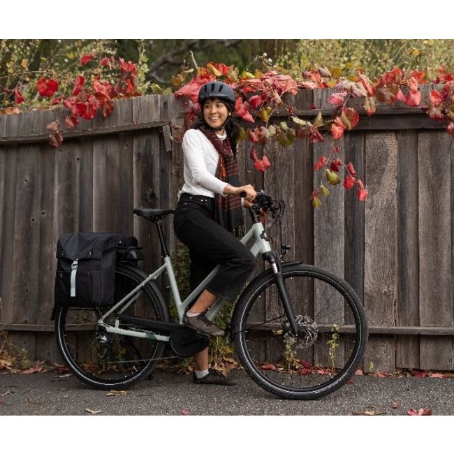 Gazelle double pannier for rear rack - black olive 37L