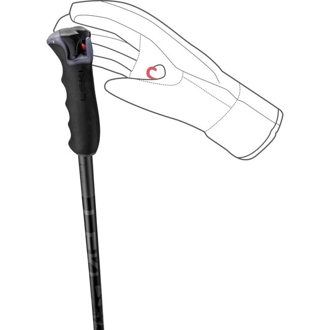 Leki Detect S  ski pole anthracite-black