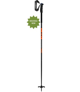Leki Leki Pitch Back noir-orange néon bâtons ski alpin