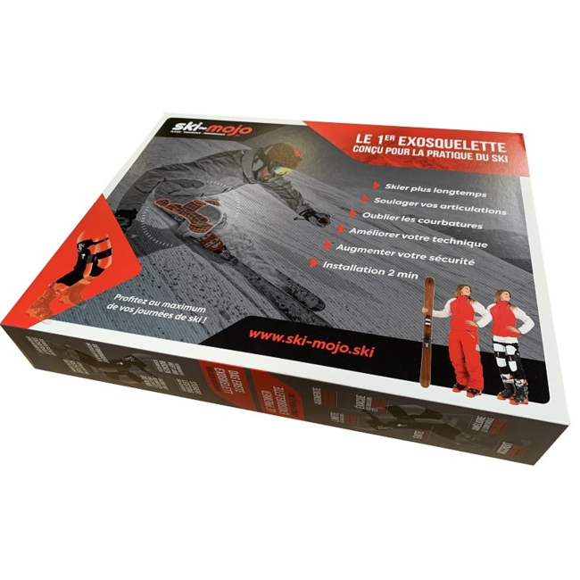 Ski-Mojo exoskeleton knee support system for ski & snowboard