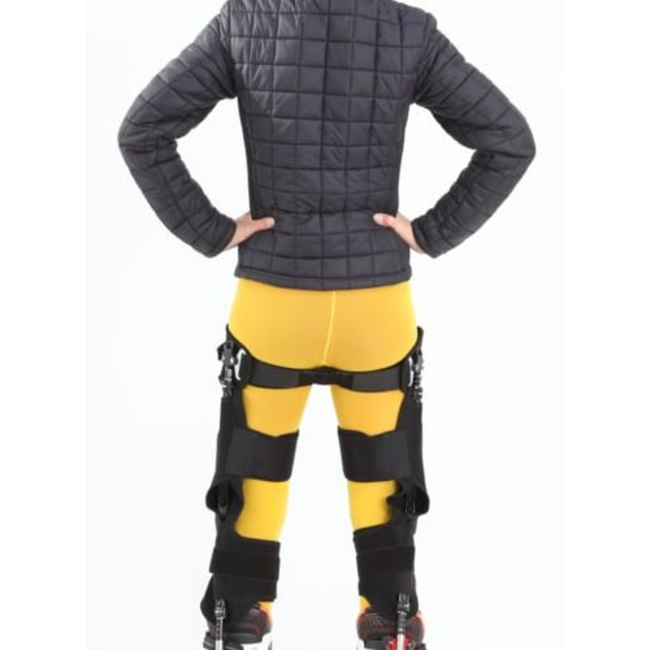 Ski-Mojo exoskeleton knee support system for ski & snowboard