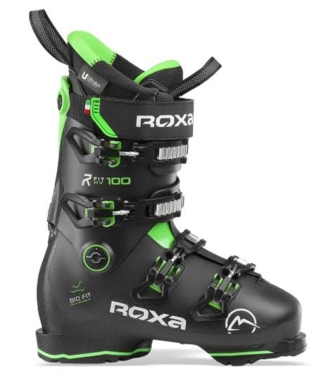 Roxa R-Fit 100 GW 2024 Black -Green Ski Boots Adult - Echo Sports