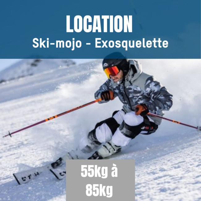 Location Ski-Mojo ski alpin exosquelette pour genou argent 55kg a 85kg