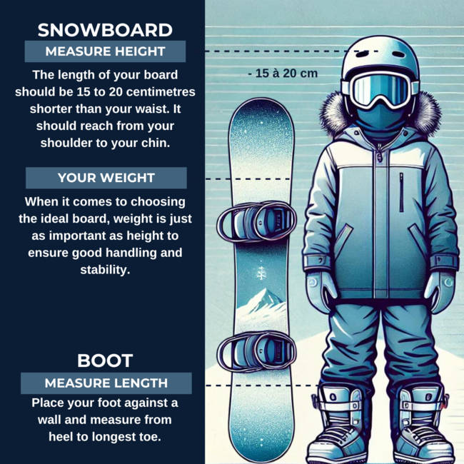 Location saisonnière Snowboard ENFANT max 140cm - 60kg