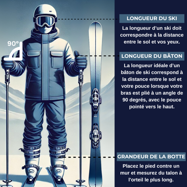 ADULTE alpine ski equipment rental