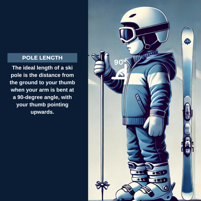 JUNIOR alpine ski pole rental