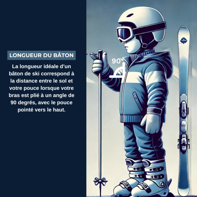 Location de bâton de ski alpin JUNIOR