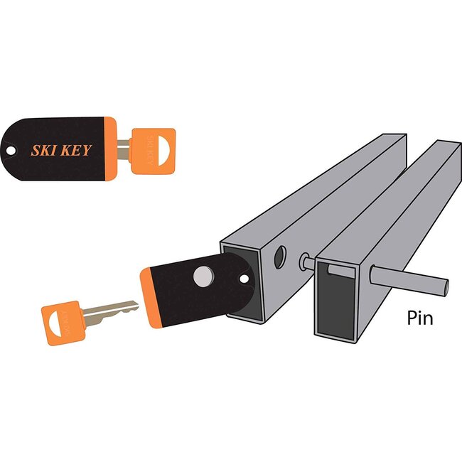 Ski key cadenas pour ski alpin ou planche à neige